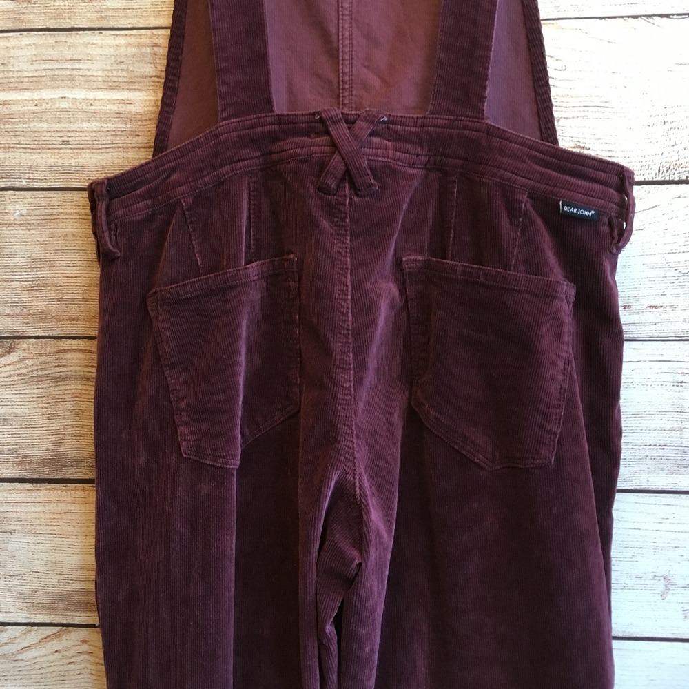 DEAR JOHN CORDUROY OVERALLS IN MULBERRY - Picture 10 of 13
